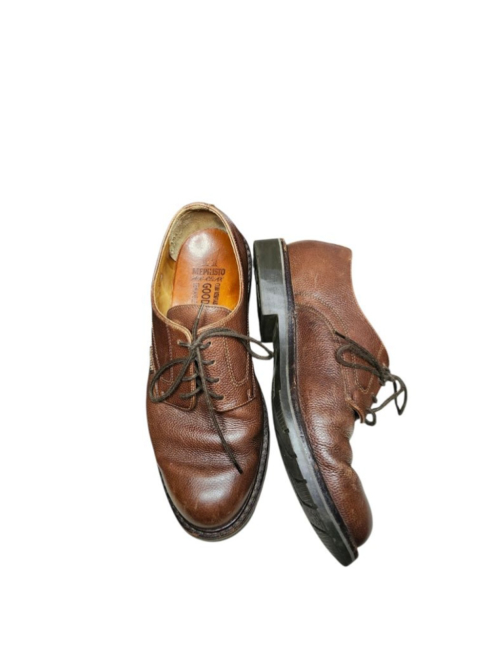 Mephisto Marlon Men’s Brown Pebbled Leather Oxford Dress Shoes Size US 8.5